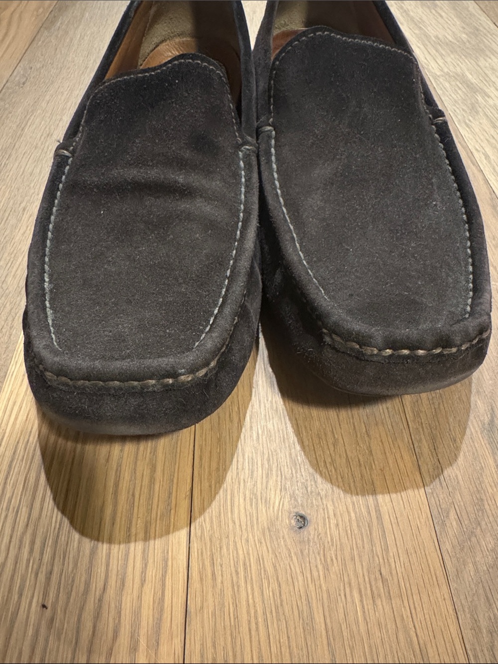 Prada Dark Brown Suede Moccasin Slip-Ons - Picture 7 of 11